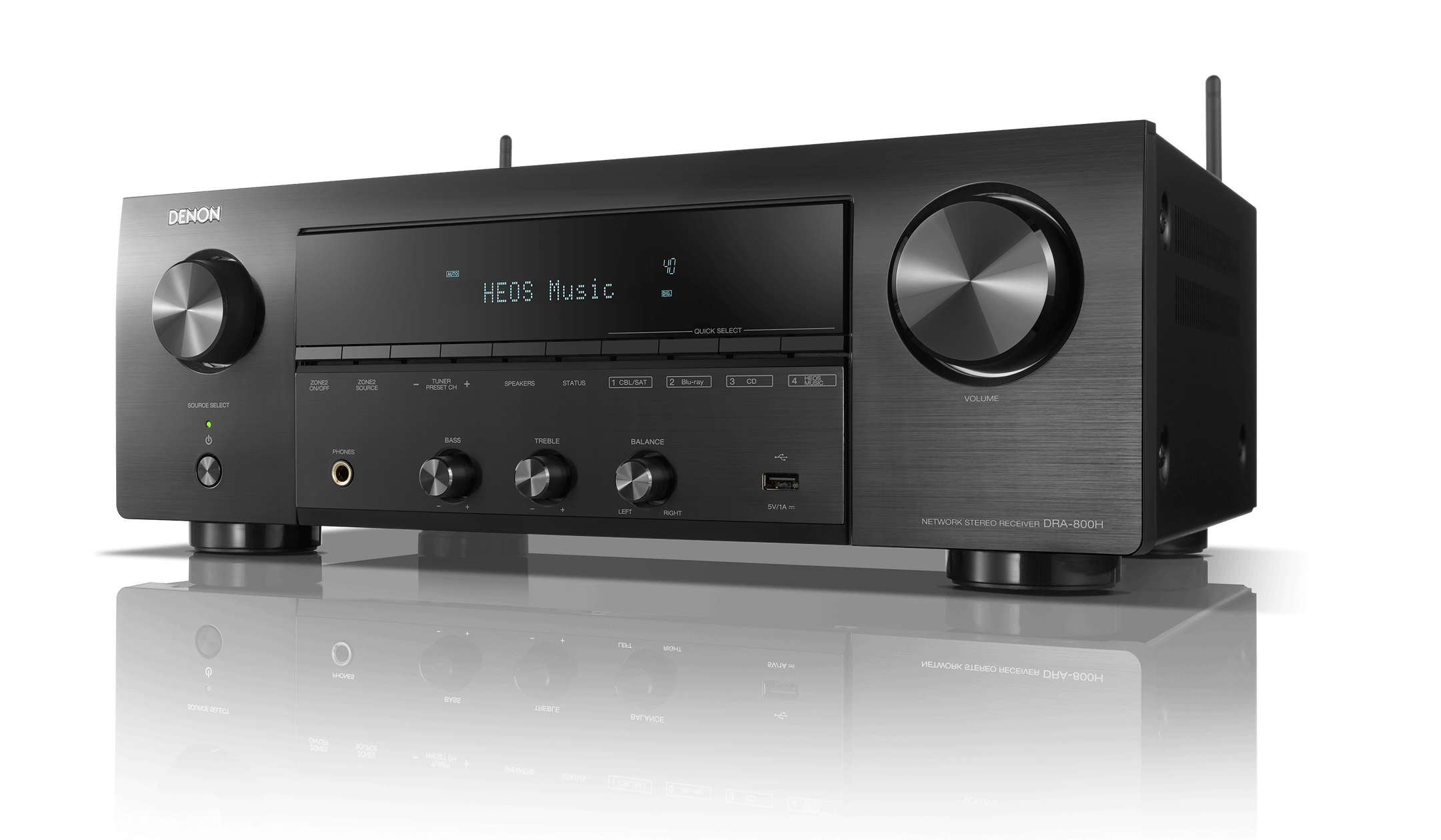 Denon 2ch Network Receiver DRA-800H SP, 黑色, dynamic